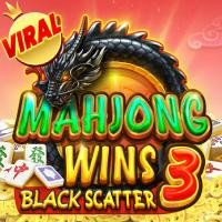 Slot game icon Mahjong Wins 3 with black scatter symbol and colorful Mahjong tiles